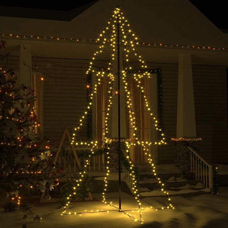vidaXL Weihnachtsbaum in Kegelform 300 LEDs Indoor & Outdoor 120x220cm