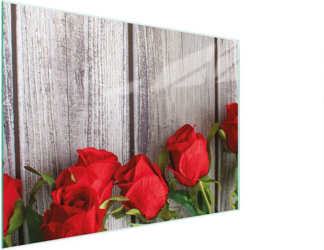 Glasschneidebrett 30x22 Rosen
