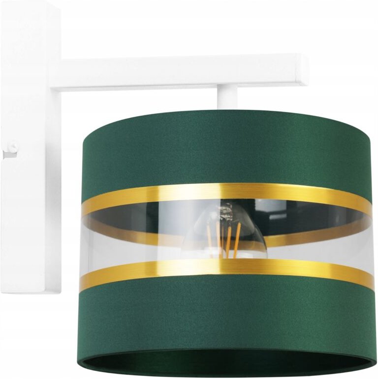 Wandleuchte, quadratische Lampe, eleganter goldener Lampenschirm, 20 cm