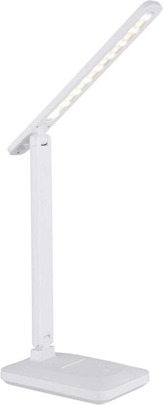 Globo Lighting - Tischleuchte Schlafzimmerlampe weiß Touchdimmer Akku verstellbar led h 40,5 cm
