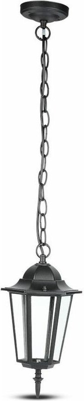 V-tac - LED-Laternenlampe, E27-Lampenfassung (max. 60 w), Schwarz, L840 mm, IP44