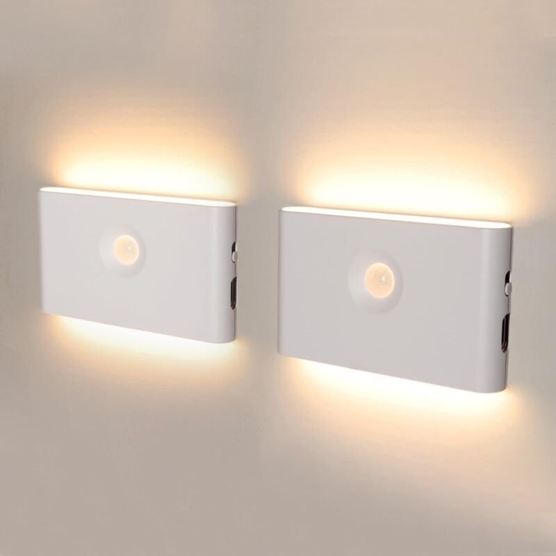 Dussdote Nachtlicht – LED-Treppenleuchte – USB-aufladbar – Warmweißes Licht – Geeignet für Flure, Schlafzimmer, Küchen u...