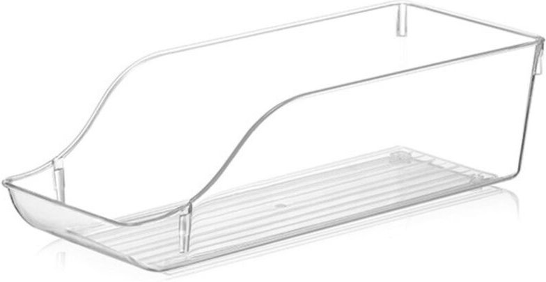 3 Stück Kühlschrank Organizer 15 x 10 cm, offenes Design in Transparent
