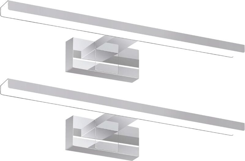 LED-Spiegellampe 2ER, Schranklampe, Badezimmer-Wandleuchte, neutralweißes Licht 4000 Kelvin, 8W, wasserdicht IP44, Breit...