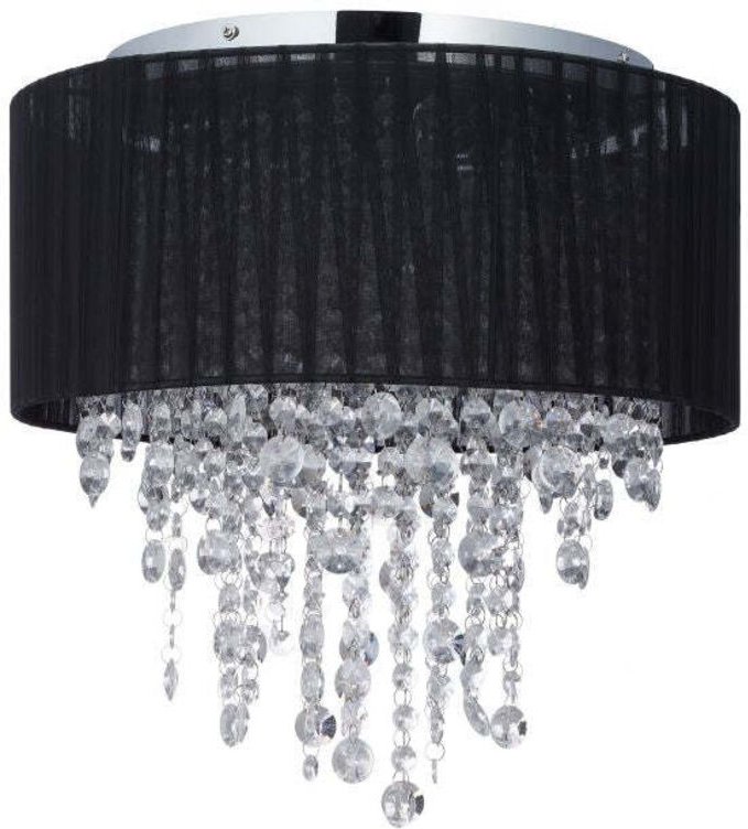 Northix - Deckenleuchte organza kristall schwarz