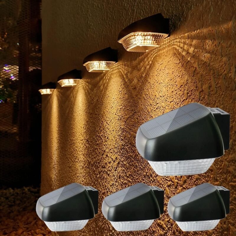 Solar-Außenleuchten, 4er-Pack LED-Solar-Außenleuchten mit automatischer Ein-/Ausschaltfunktion, 30 lm hohe Helligkeit, I...