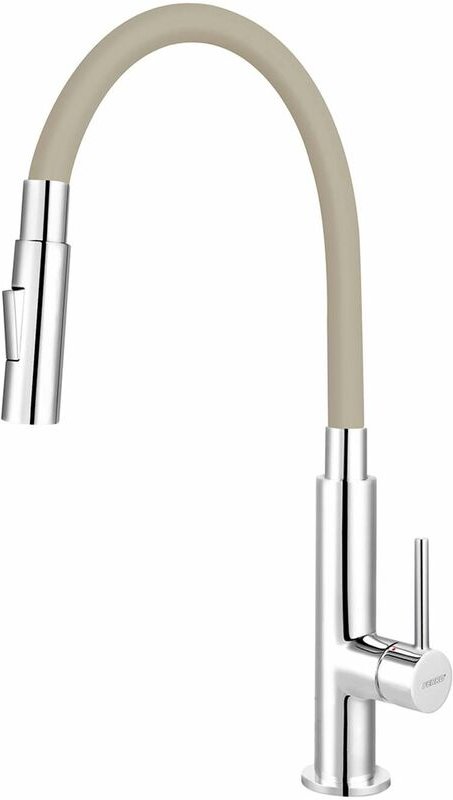 Novaservis - Ferro - Küchenarmatur mit ausziehbarer Brause, 2 Düsen, beige/chrom 70730,0BE