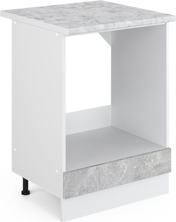 Thumbnail - Unterschrank R-Line, Beton, 60 cm mit Großnische, mit Arbeitsplatte Vicco
