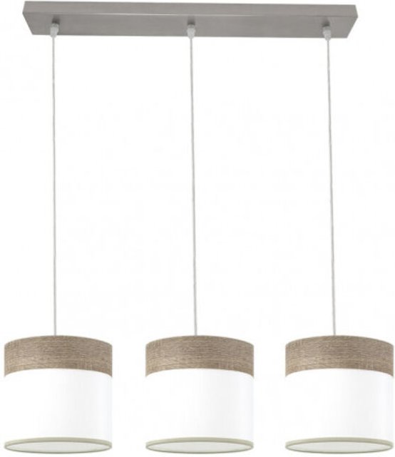 Cloe 3xe27 wandleuchte nickel/weiß-holz grau regx60x16 cm