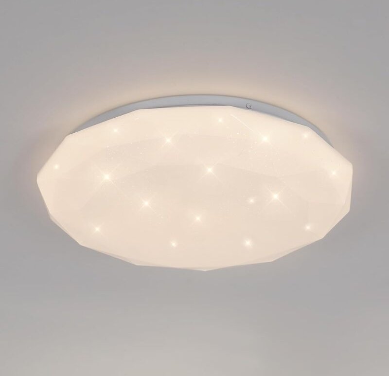 Thumbnail - GOECO LED Deckenleuchte 24W Sternform, 4000K Neutralweiß, Moderne Diamant-Deckenlampe für Kinderzimmer Küche Flur Bad (3...