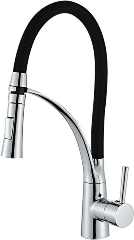 Küchenarmatur mit ausziehbarer Brause, schwenkbarem Spülbecken, moderner Einhebelmischer mit Warm- und Kaltwasserarmatur...