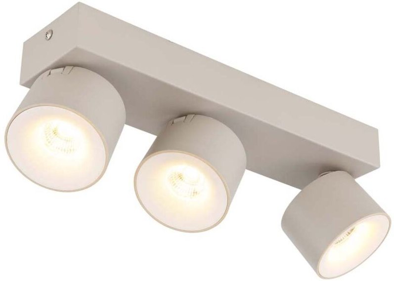 Deckenleuchte Deckenlampe Wohnzimmerlampe LED Spots beweglich sandfarben L 33 cm