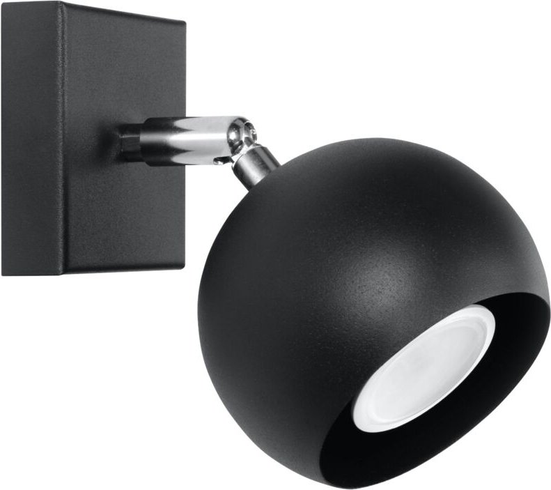 Sockel-Wandleuchte 1 GU10 Schwarz LUMILO 04.199.43