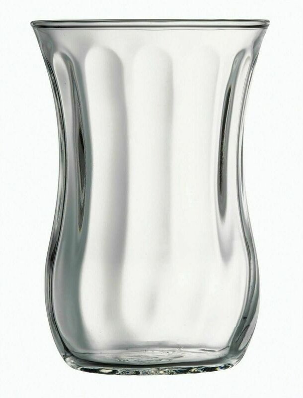 Pasabahce - 42021.12 Set 12-tlg. Teeglass Optikli Cay Bardagi Gläser-Set für 12 Personen