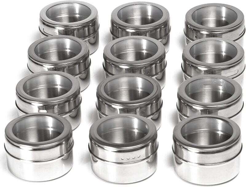 Magnetische Gewürzgläser, 12er-Set, magnetische Gewürzboxen, Gewürzbox aus Edelstahl, für die Grillküche, Grillwerkzeuge