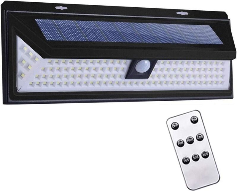 Solarleuchte für den Außenbereich, 80 LEDs mit 2 Köpfen, Solar-Sicherheitsleuchte für den Außenbereich mit Bewegungssens...