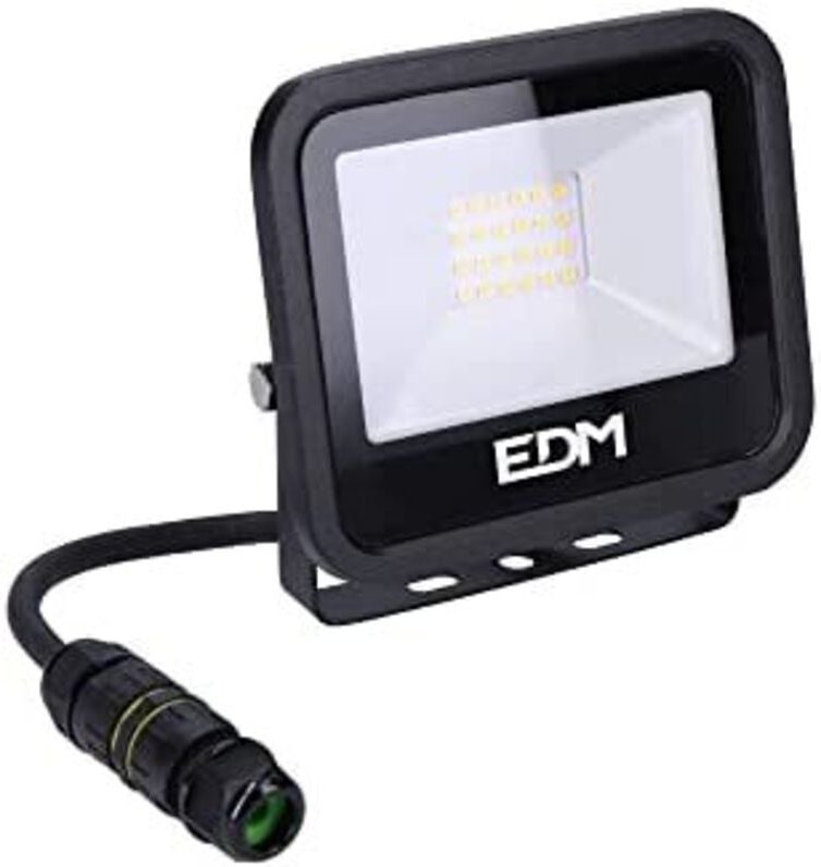 EDM - led-scheinwerfer 20w 1520lm 6400k kaltes licht schwarz serie 12,4x10,6x2,8cm