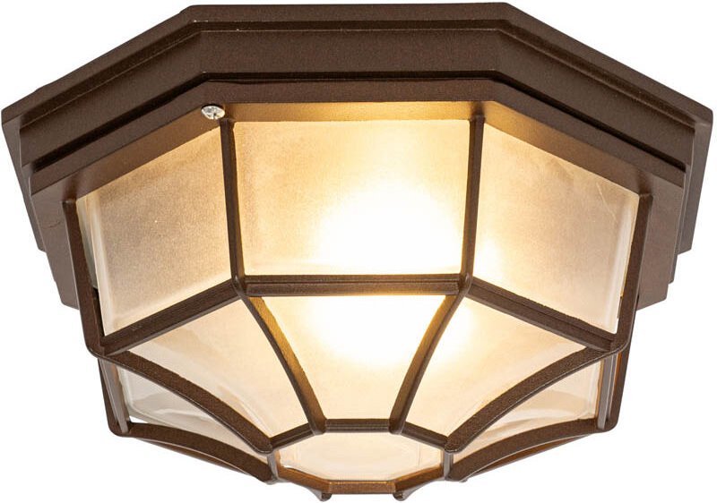 Ländliche Deckenleuchte rostbraun 26,5 IP44 - Bri