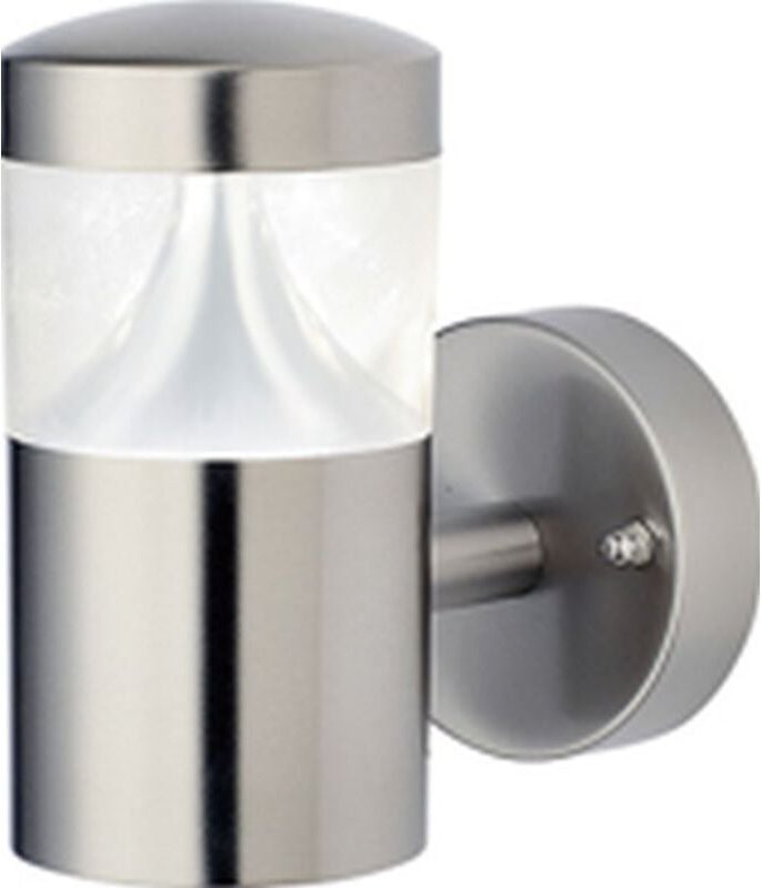 Licht-erlebnisse - Außenwandlampe Edelstahl GU10 IP44 warmweiß 3000 k 450 lm 15,5 cm hoch Modern