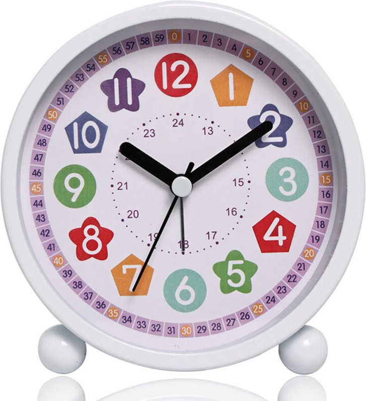 Wecker, digitaler Wecker für Kinder ohne Ticken, geräuschloser Lernwecker, Lernuhr, Kinderuhr, kompakter analoger Wecker...