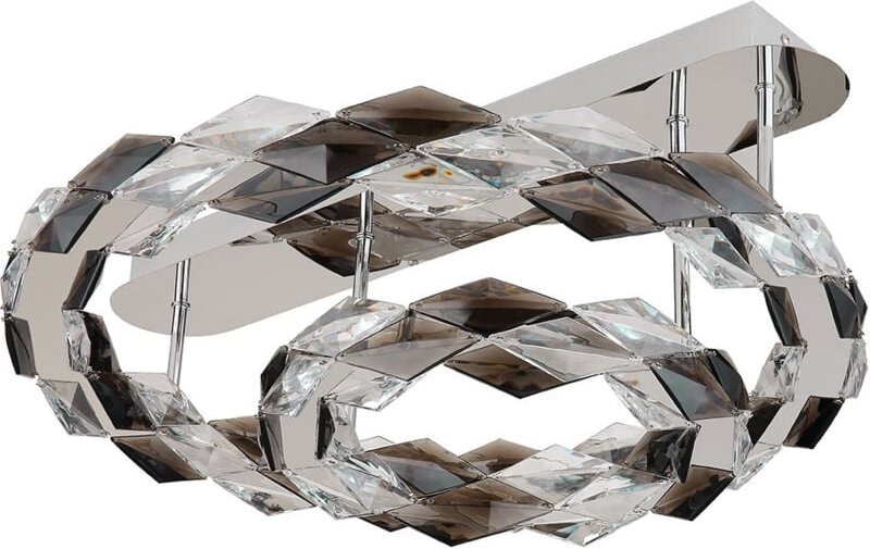 Thumbnail - Globo - Deckenlampe Deckenleuchte Wohnzimmerlampe led Kristalllampe rauch klar d 55 cm