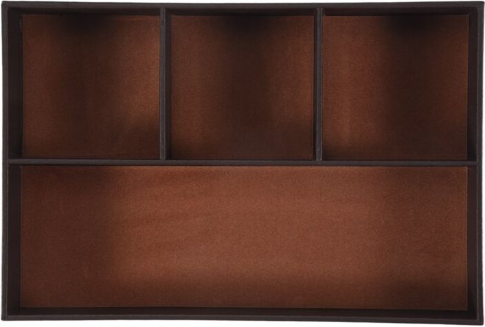 4 SchlüSsel Schreibtisch Schublade Organizer,PU Leder Speicher Organisator Teiler für BüRo Lieferungen Value Sammlung un...