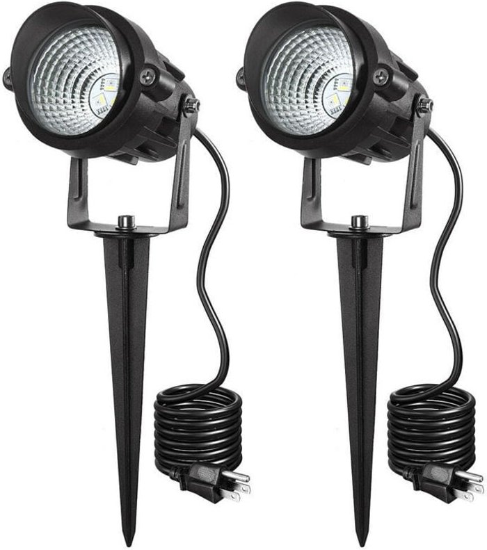 LED Außenstrahler mit Erdspieß LED Außenbeleuchtung Erdspieß Gartenlampe Wasserdicht IP65 15W Rasenleuchte, Baumleuchte,...