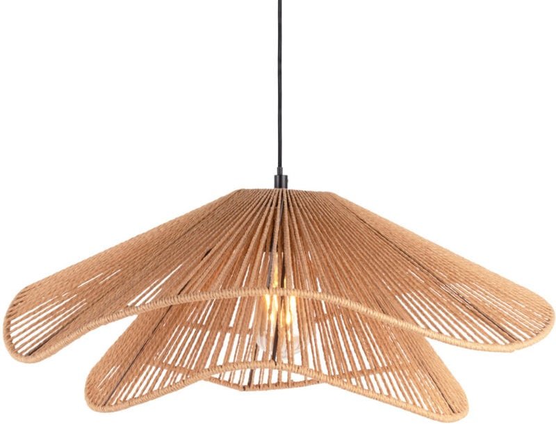 Hängelampe für das Esszimmer SOMBRERA, Schirm aus Geflecht, Ø 60 cm