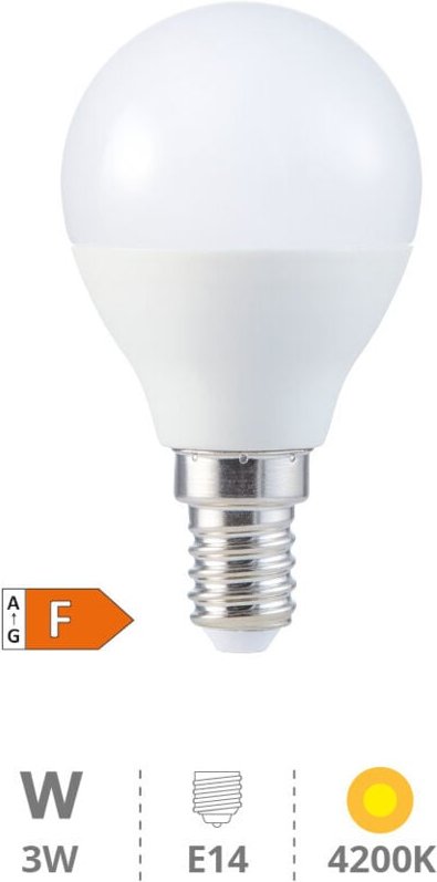 GSC - Kugelförmige LED-Lampe 3W E14 4200K