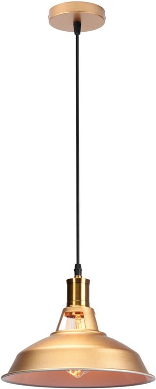 Pendelleuchte Industriell aus Metall E27 Lampenschirm Lampe Vintage Retro 27cm x 12,5cm für Loft Esszimmer Wohnzimmer Fl...