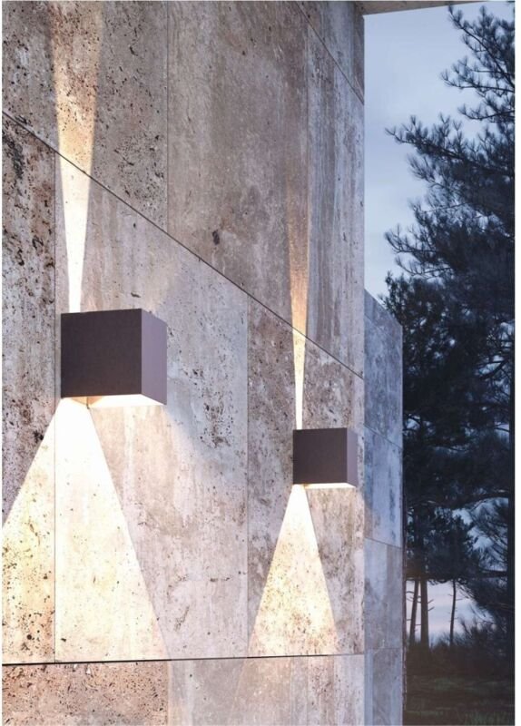 Thumbnail - IP54 6,8 w Corten-LED-Wandleuchte mit verstellbaren Lamellen 4000 k