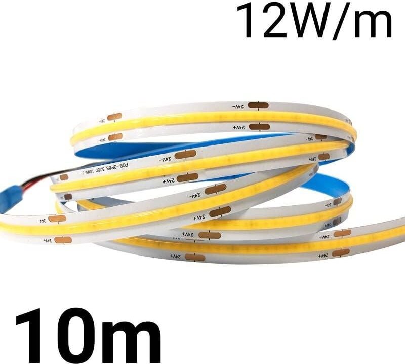 Barcelona Led - cob LED-Streifen 24V dc - 12W/m - 10mm - IP20 - 10 Meter - alle