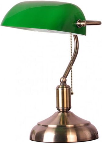 Lawyer Tischlampe 1xe27 Leder/grün 38x26x18 cm