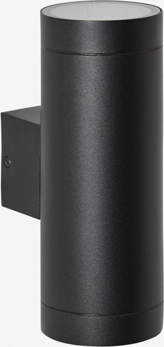 Sklum - Aluminium-Außenwandleuchte mit 2 Lichtpunkten Sileno Schwarz