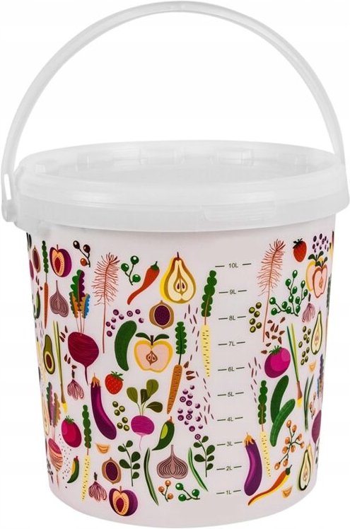 10-Liter-Lebensmitteleimer mit Deckel für Gemüse und Obst