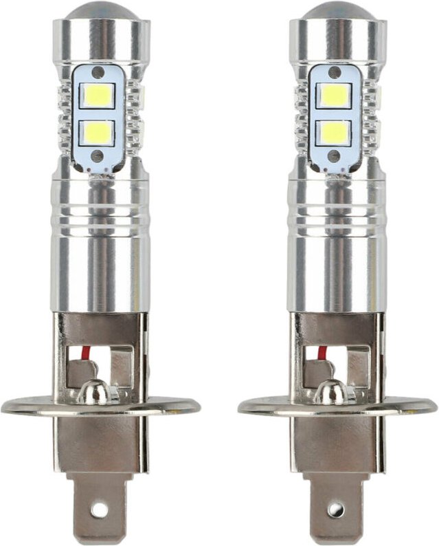 H1 100W LED-Lampe, Scheinwerferlampen, Nebelscheinwerfer, 360°-Scheinwerferlampen, 2er-Set H1 6000K Superweiß 100W LED-L...
