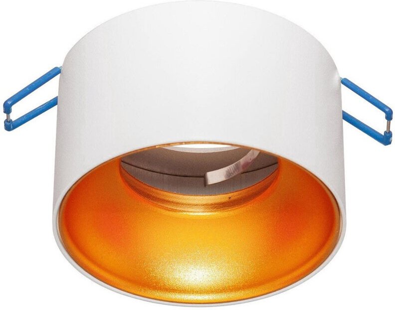 Trade Shop Traesio - Trade Shop - runder weissgold-spotlight-halter einbau 70 mm gipskarton led-lampen GU10 GU5.3 -