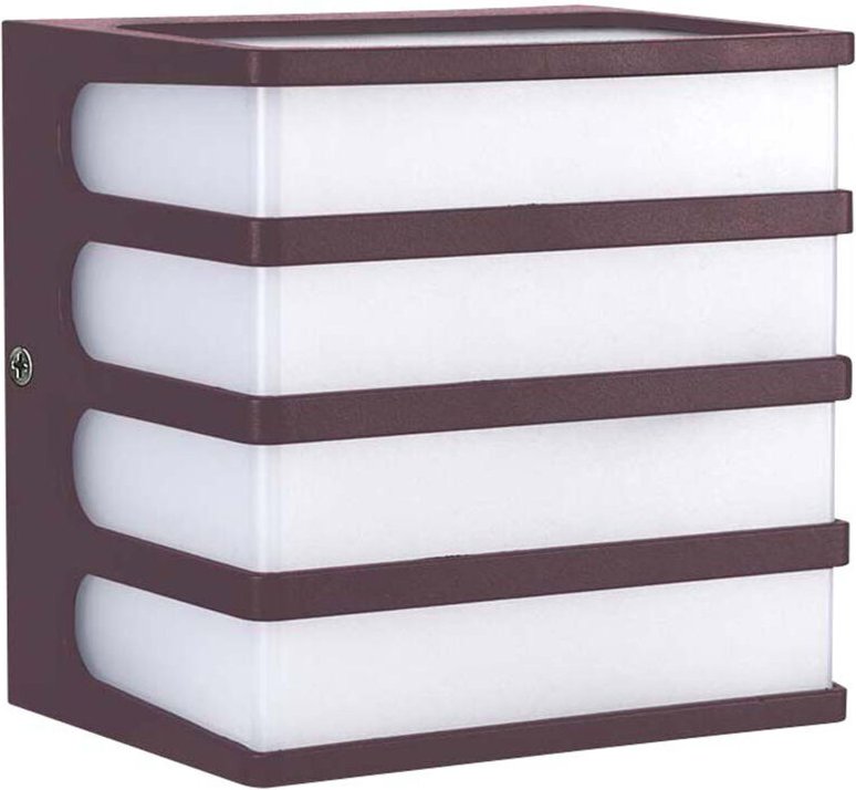 V-TAC 8W Moderne LED Laterne Wandleuchte Braun Naturweiß IP65