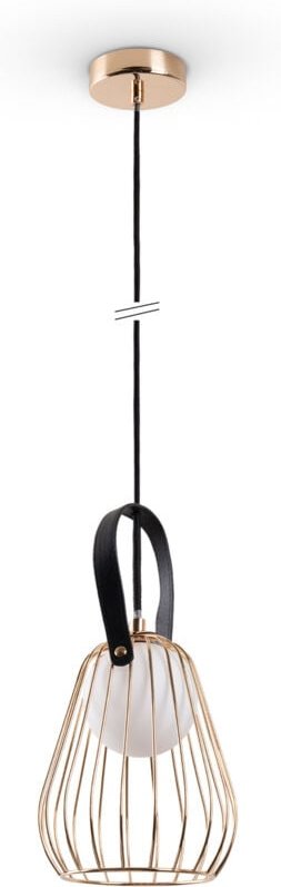 Pendelleuchte Wohnzimmer Vintage G9 Käfigleuchte Esszimmer Metall Industrial Pendelleuchte, Gold - Paco Home