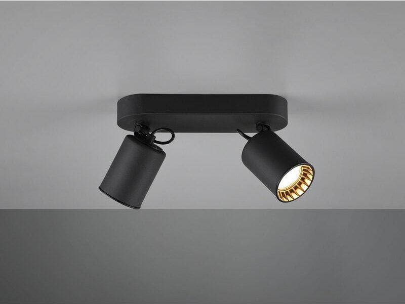 Deckenstrahler pago 2-flammig Metallschirm Schwarz, Breite 24cm