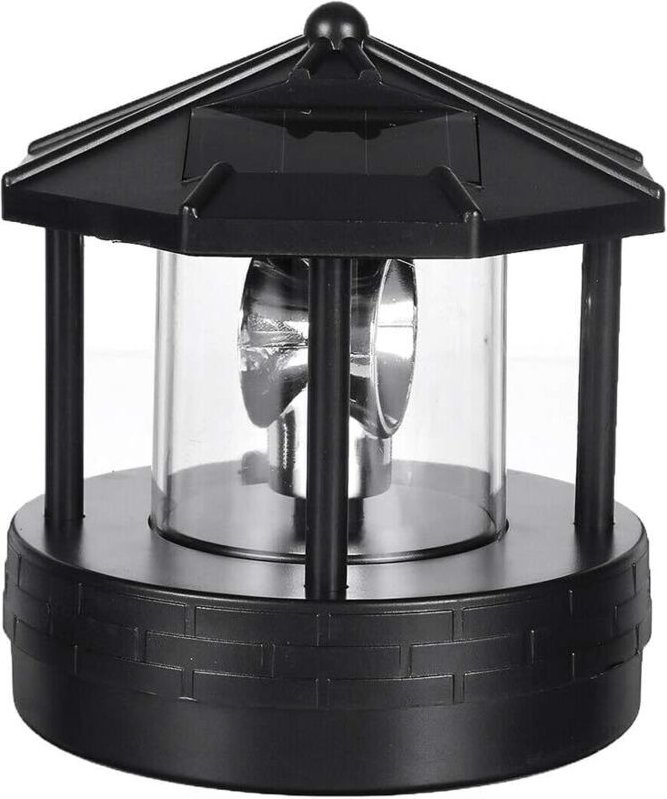 Rotierender LED-Leuchtturm, Solar-Gartenlicht, Innenhof, Rasen, wasserdicht, Retro-Dekoration, exquisites Geschenk für G...