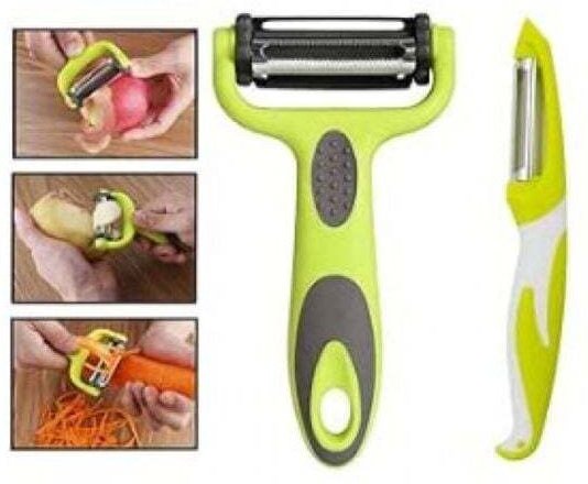 Gemüseschäler, 2-teiliger Gemüseschäler, Multifunktionsschäler, Gemüseschäler, gerader Schäler, Gemüseschäler für Spaghe...