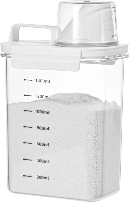 1800 ml Flüssigwaschmittelspender, graduierter und auslaufsicherer Spender, Aufbewahrungsbox für Flüssigwaschmittel, aus...