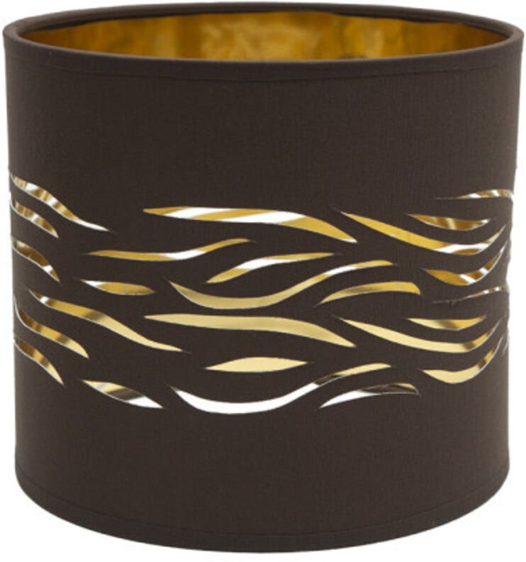 Tischlampenschirm fog 1xe14 braun-gold 17dx17dx15h