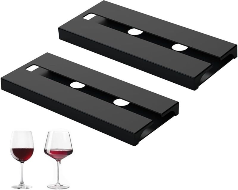 2-teiliges hängendes Weinglasregal, Weinglashalter, Stielglashalter, zweistöckiges Weinglasregal, für Zuhause, Bar, Rega...