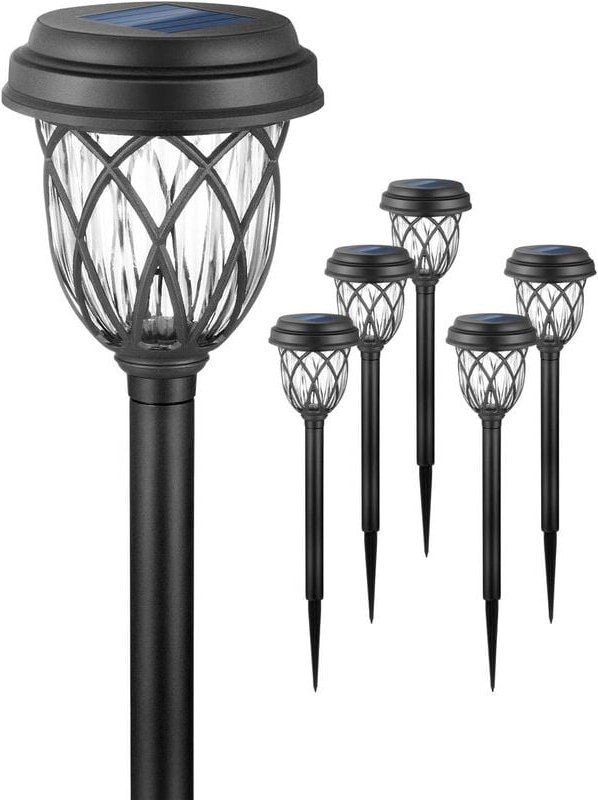 6er-Pack Solarleuchten für den Außenbereich, Gartenweg, solarbetriebene Hofleuchten für Gehwege, Bürgersteige, Auffahrte...