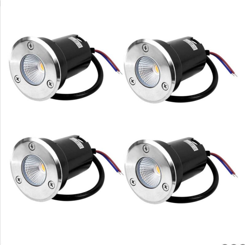 4 led Bodeneinbaustrahler, 5W Bodeneinbauleuchte für den Außenbereich, Bodeneinbaustrahler für den Außenbereich, rostfre...