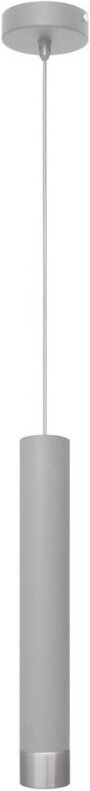 Tuba Slim Pendelleuchte Grau, Chrom 10cm - Helam