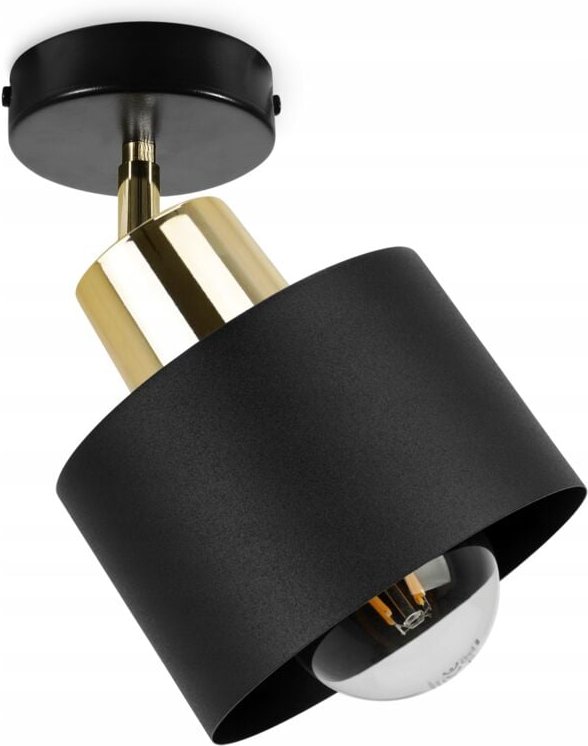 Wand-Deckenleuchte, Schwarze Led-Lampe