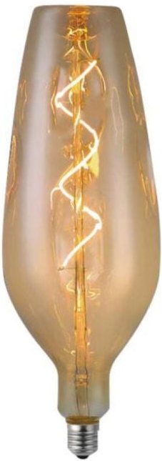 V-tac - LED-Lampe E27 4W B125 Spiralfilament Rauchglas Warmweiß